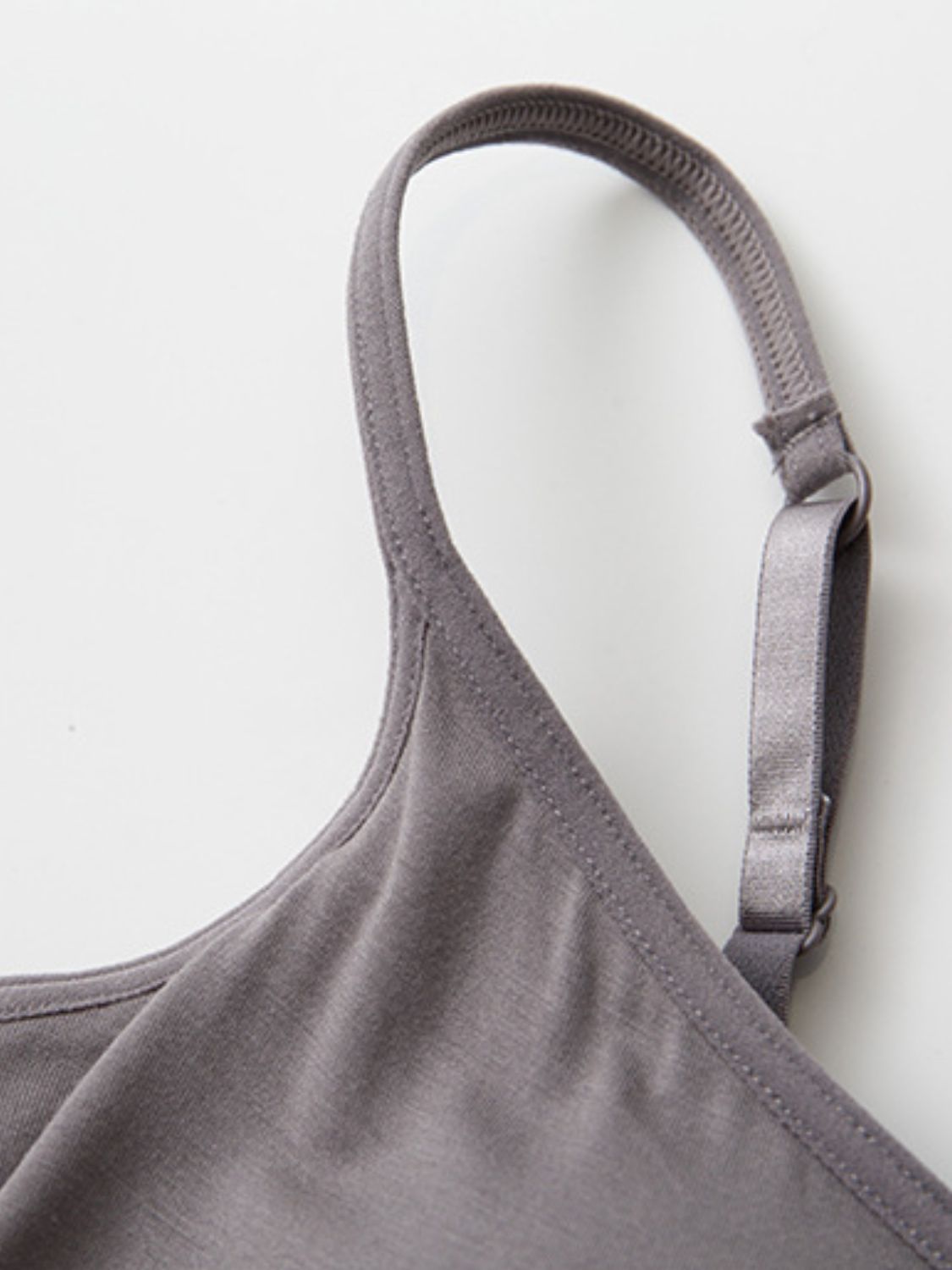 Full Size Adjustable Strap Modal Cami with Bra