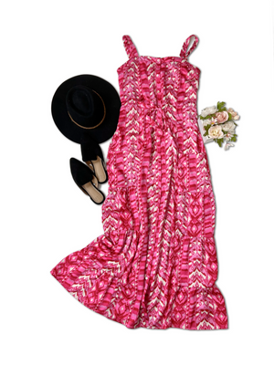 Abby Road - Hot Pink Maxi Dress