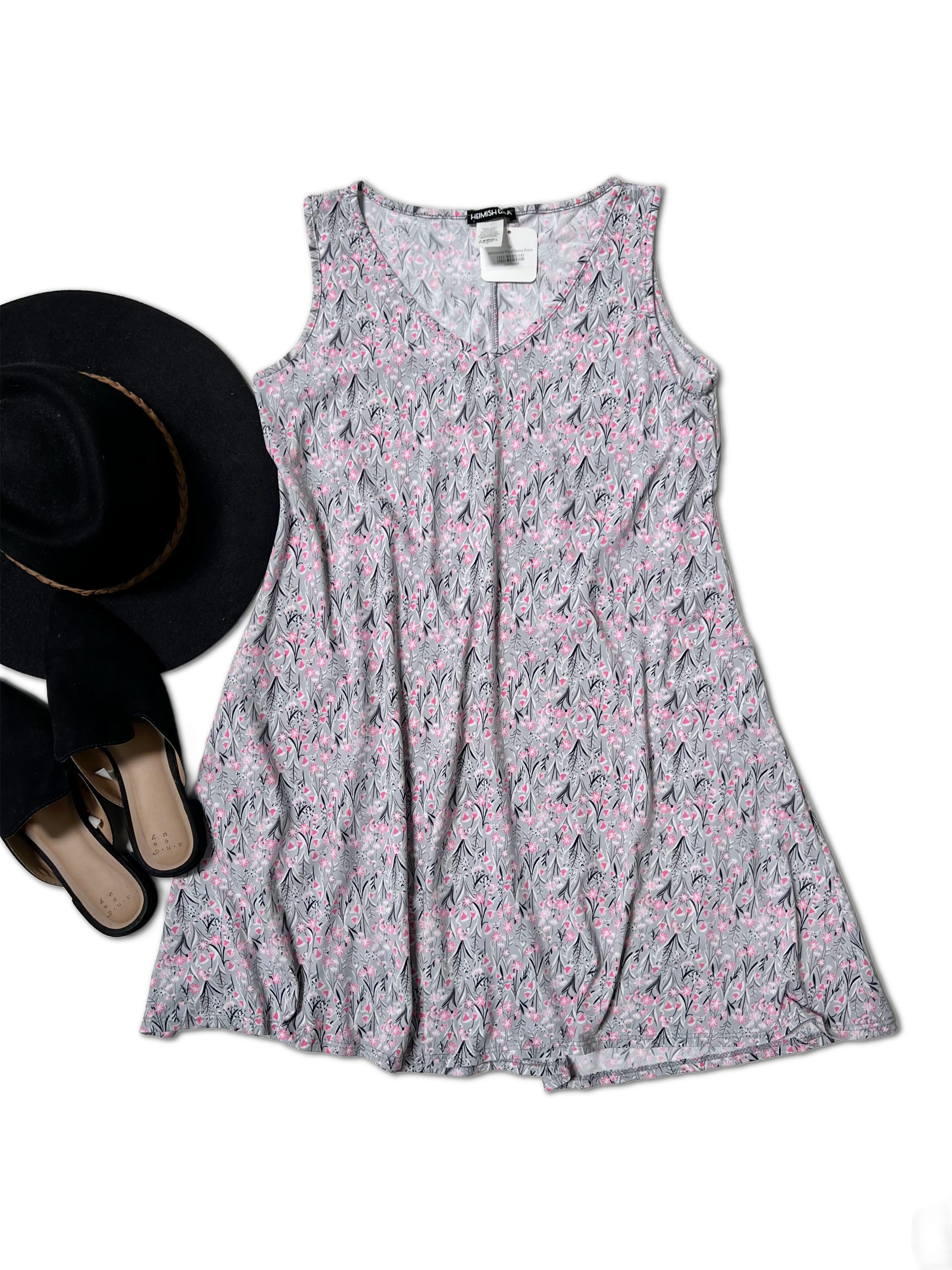 Whimsical Floral Swing Dress