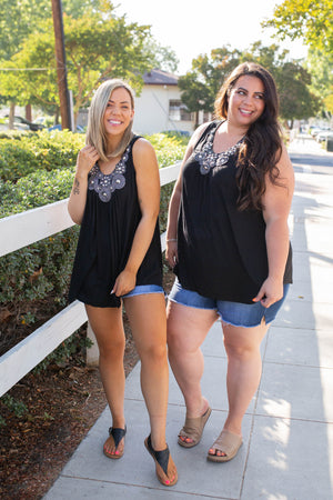 All That Jazz Tank Tunic in Black