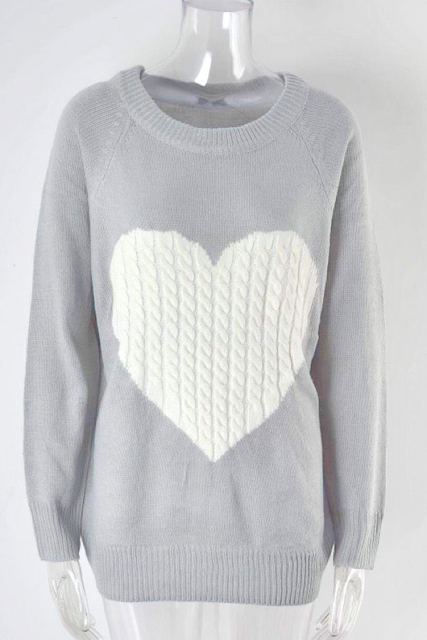 Lover Boy Gray Heart Sweater