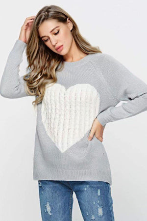 Lover Boy Gray Heart Sweater
