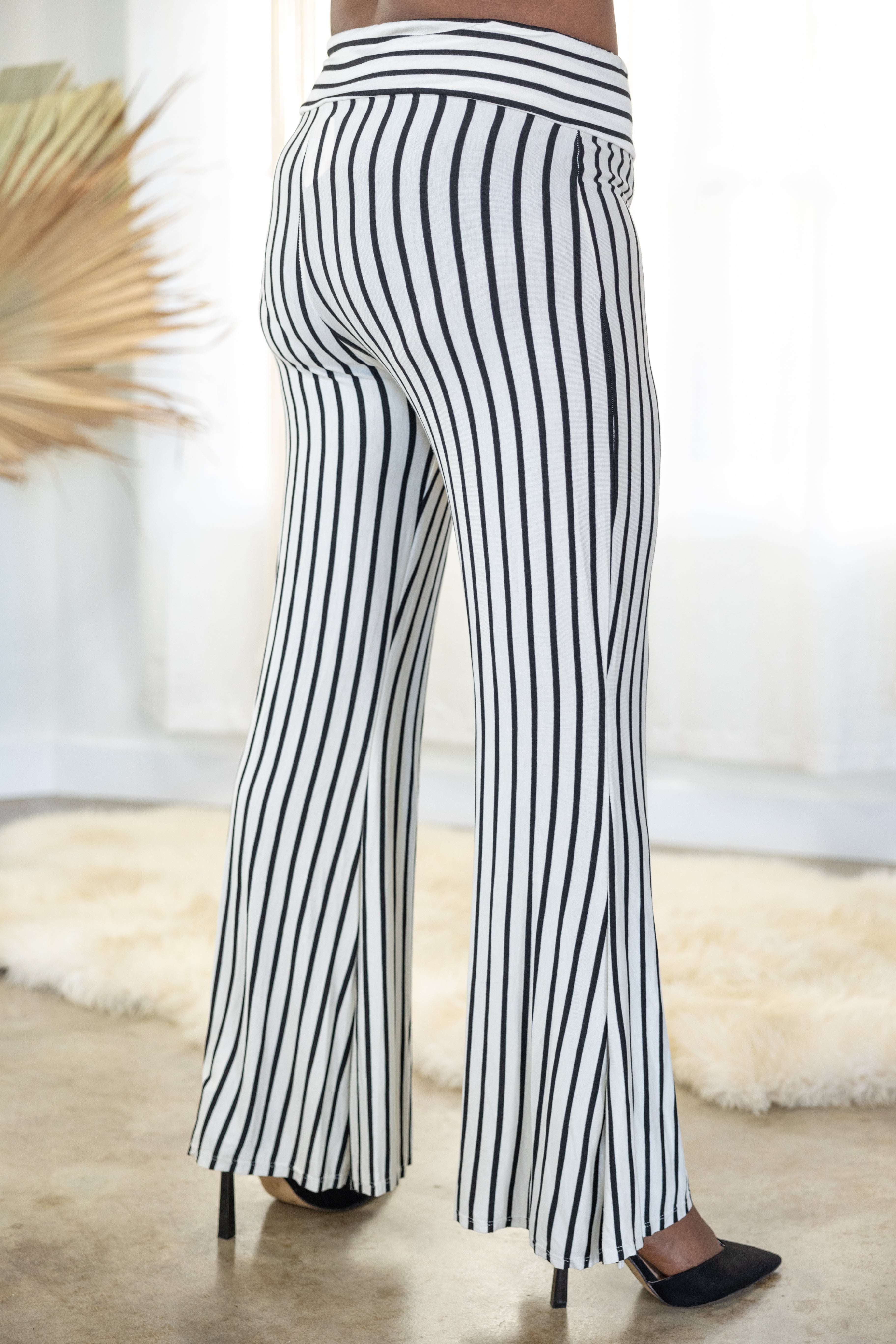 Stay Between The Lines - Flare Pants