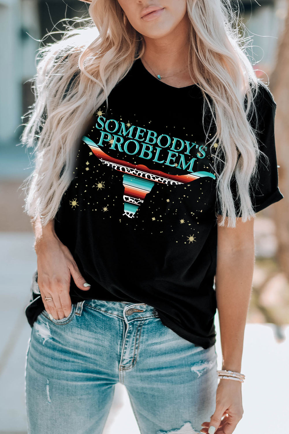 SOMEBODY'S PROBLEM Graphic Tee Shirt