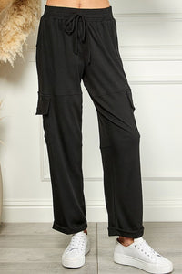 Blumin Apparel Full Size Elastic Waist Cuffed Cargo Pants